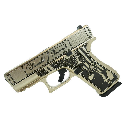 Glock 43x Custom "Trump Fight" Handgun 9mm Luger 10rd Magazines (2) 3.41" Barrel FS with Front Rails USA