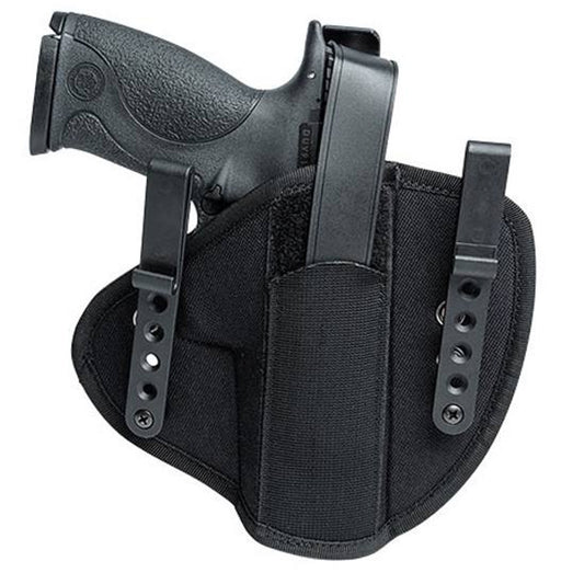 Uncle Mike's Small/Medium Auto 3"-4" Tuckable Inside Waistband Holster Size 1 Ambidextrous Nylon Black 55010