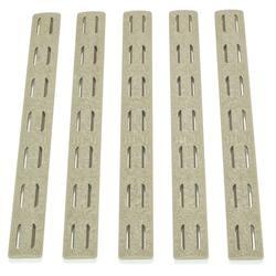 Bravo Company KeyMod Rail Panel Kit, 5.5", Flat Dark Earth, 5 Pack BCM-KMR-RP-FDE-5