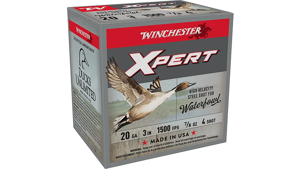 Winchester Super-X Shotshell 20 Gauge 7/8 oz 3in Centerfire Shotgun Ammo, 25 Rounds