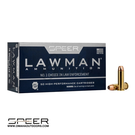 Speer Lawman 38 Special 158 GR TMJ 50 Rounds