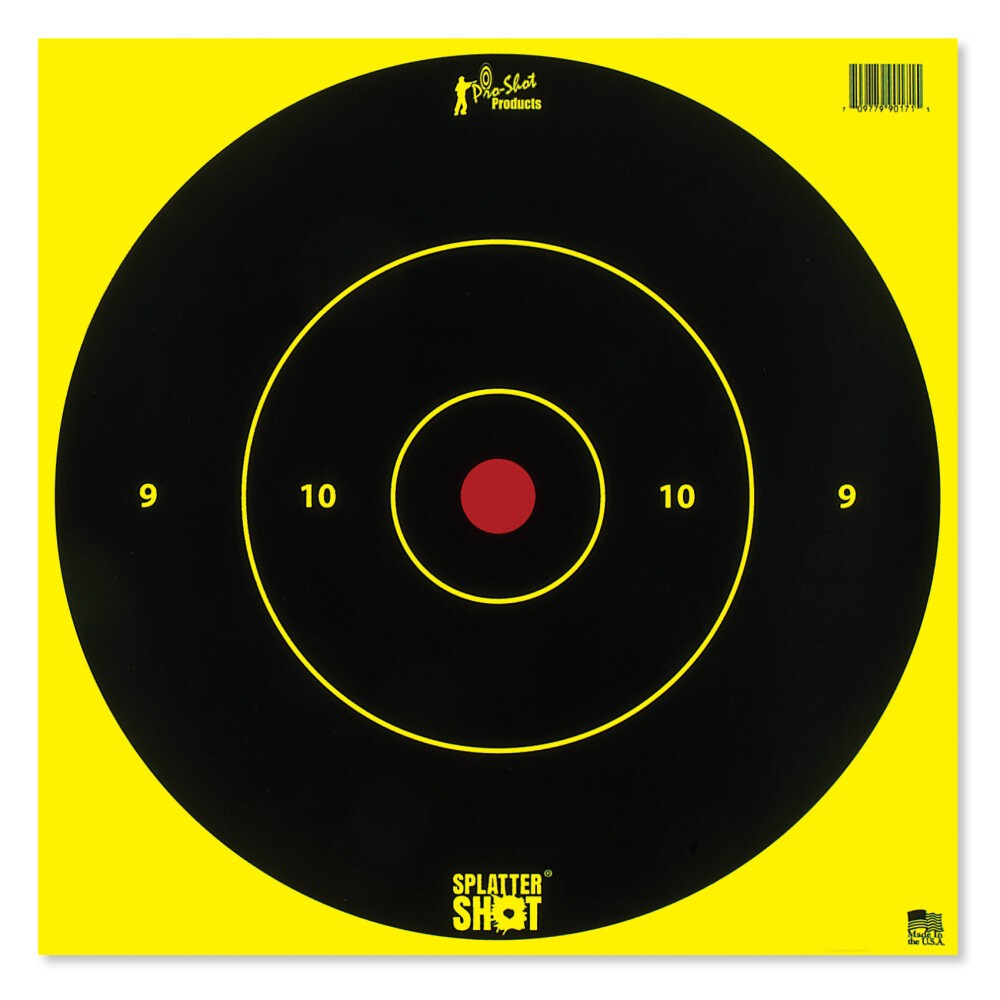 Pro-Shot Products, Splatter Shot, 12" Bullseye, Paper Target, 5 Pack, Black/Green