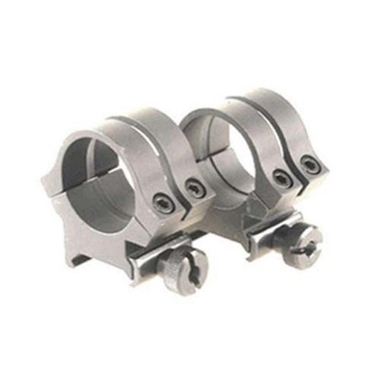 Weaver Quad Lock Quick Detach 1" Extension Rings High Thumbscrew Aluminum Matte Silver 49057