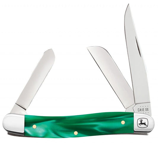 Case XX™ John Deere Green Pearl Kirinite Medium Stockman Stainless Pocket Knife 15776