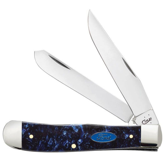 Case XX™ Ford Motor Company Polar Arctic Blue Kirinite Trapper Stainless Pocket Knife 14315