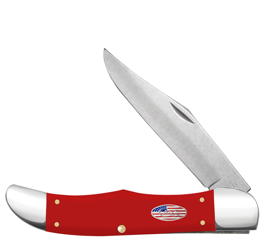 Case American Workman Carbon Steel Red Smooth Synthetic Folding Hunter